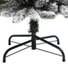 Kunstig juletre Grønn og hvit 210 cm PVC og Metall og Plast