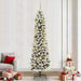 Kunstig juletre Hvit 240 cm PVC og Metall og Plast