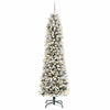 Kunstig juletre med 300 LED Hvit 240 cm PVC og Metall og Plast