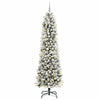 Kunstig juletre med 300 LED Hvit 240 cm PVC og Metall og Plast