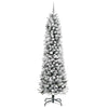 Kunstig juletre med 300 LED Hvit 240 cm PVC og Metall og Plast