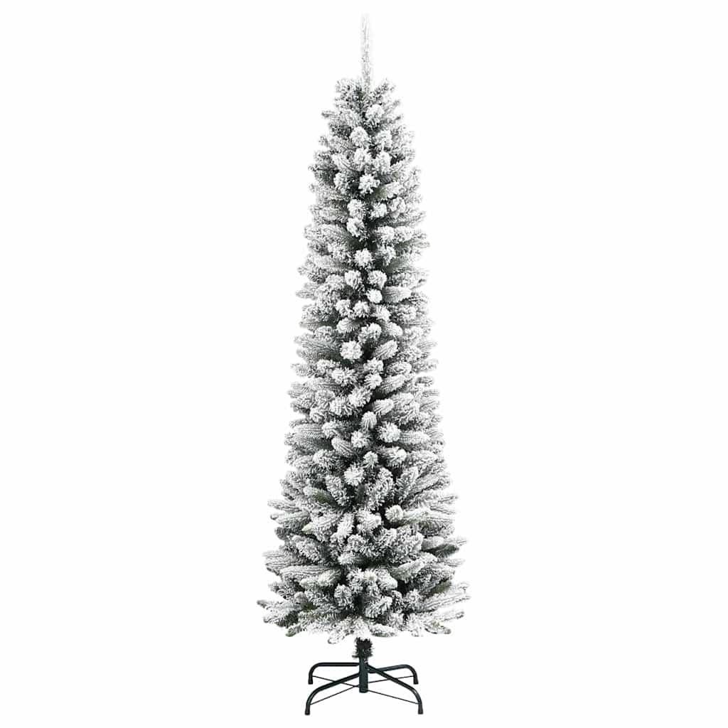 Kunstig juletre med 300 LED Hvit 240 cm PVC og Metall og Plast