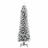 Kunstig juletre med 300 LED Hvit 240 cm PVC og Metall og Plast