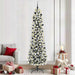 Kunstig juletre med 300 LED Hvit 240 cm PVC og Metall og Plast