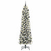 Kunstig juletre Grønn og hvit 240 cm PVC og Metall og Plast