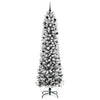 Kunstig juletre Grønn og hvit 240 cm PVC og Metall og Plast