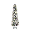 Kunstig juletre Grønn og hvit 240 cm PVC og Metall og Plast