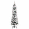 Kunstig juletre Grønn og hvit 240 cm PVC og Metall og Plast