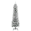Kunstig juletre Grønn og hvit 240 cm PVC og Metall og Plast