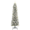 Kunstig juletre Grønn og hvit 240 cm PVC og Metall og Plast