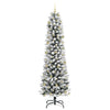 Kunstig juletre Grønn og hvit 240 cm PVC og Metall og Plast