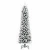 Kunstig juletre Grønn og hvit 240 cm PVC og Metall og Plast