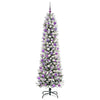 Kunstig juletre Grønn og hvit 240 cm PVC og Metall og Plast
