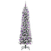 Kunstig juletre Grønn og hvit 240 cm PVC og Metall og Plast