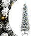 Kunstig juletre med 300 LED Hvit 240 cm PVC og Metall og Plast