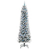 Kunstig juletre Grønn og hvit 240 cm PVC og Metall og Plast