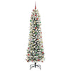 Kunstig juletre Grønn og hvit 240 cm PVC og Metall og Plast