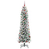 Kunstig juletre Grønn og hvit 240 cm PVC og Metall og Plast