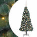 Kunstig forhåndsbelyst juletre med kule-sett grønn 120 cm PET