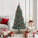 Kunstig forlys Christmas Tree med kule sett grønn 150 cm PET