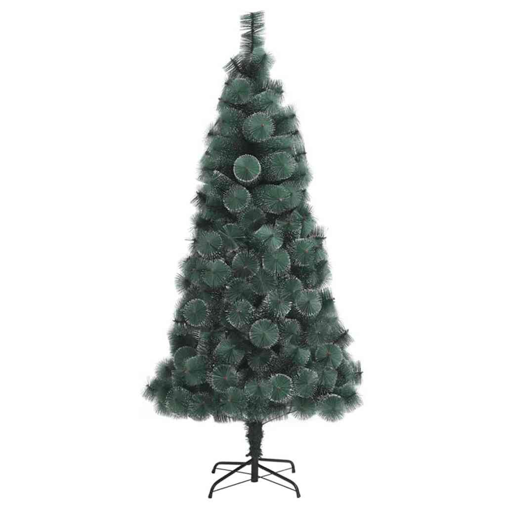 Kunstig Forbelyst Juletre med Kule Sett grønn 210 cm PET