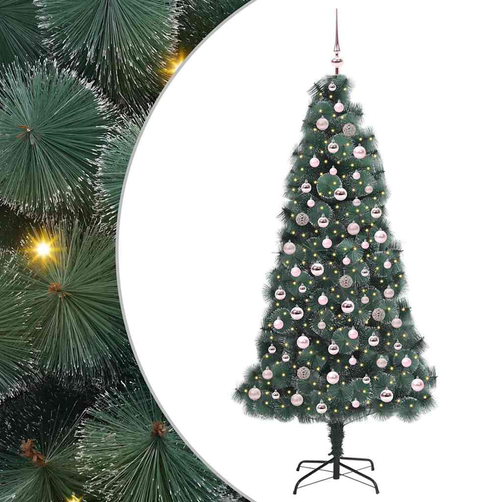 Kunstig For-langt Juletre med Kulesett grønn 210 cm PET