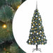 Kunstig forlystet juletre med kulesett grønn 240 cm PET