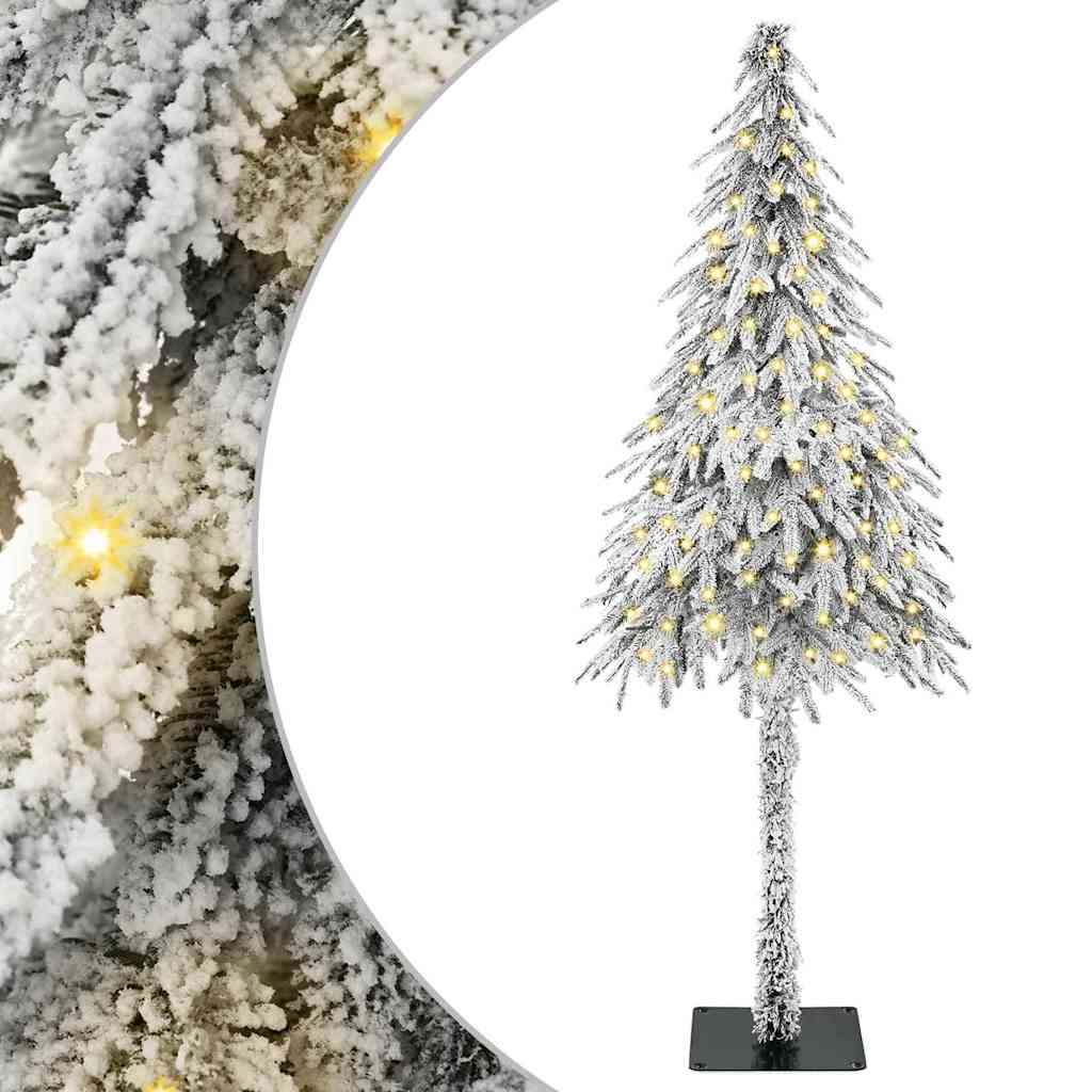 Juletre med 150 LED med stativ Hvit 120 cm PE og stål