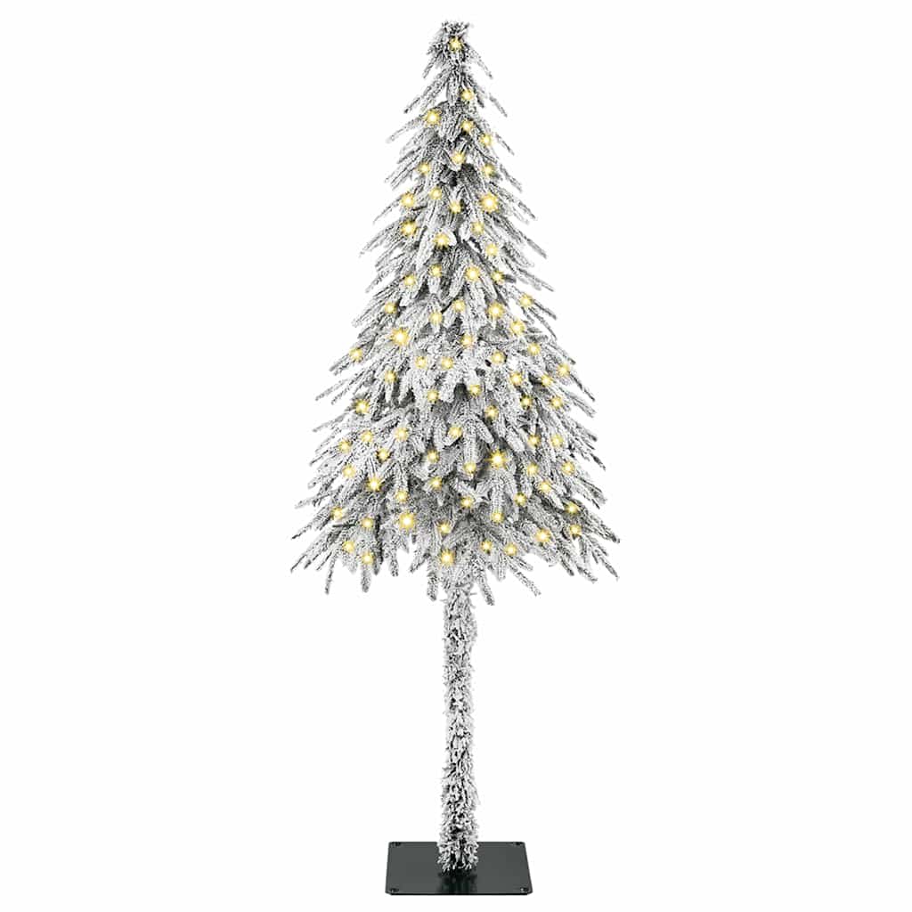Juletre med 150 LED med stativ Hvit 120 cm PE og stål