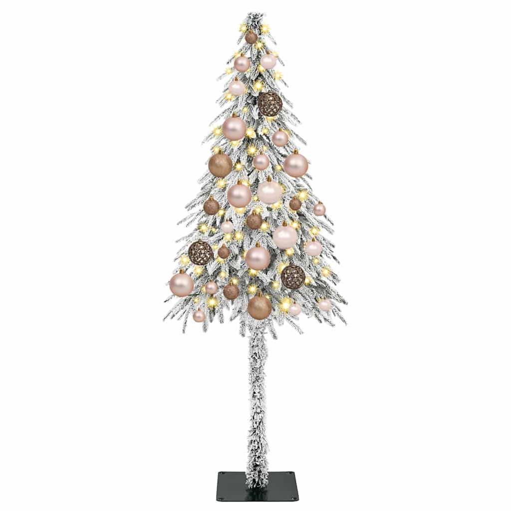 Juletre med 150 LED med stativ Hvit 120 cm PE og stål