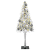 Juletre med 150 LED med stativ Hvit 120 cm PE og stål