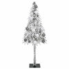 Juletre med 150 LED med stativ Hvit 120 cm PE og stål