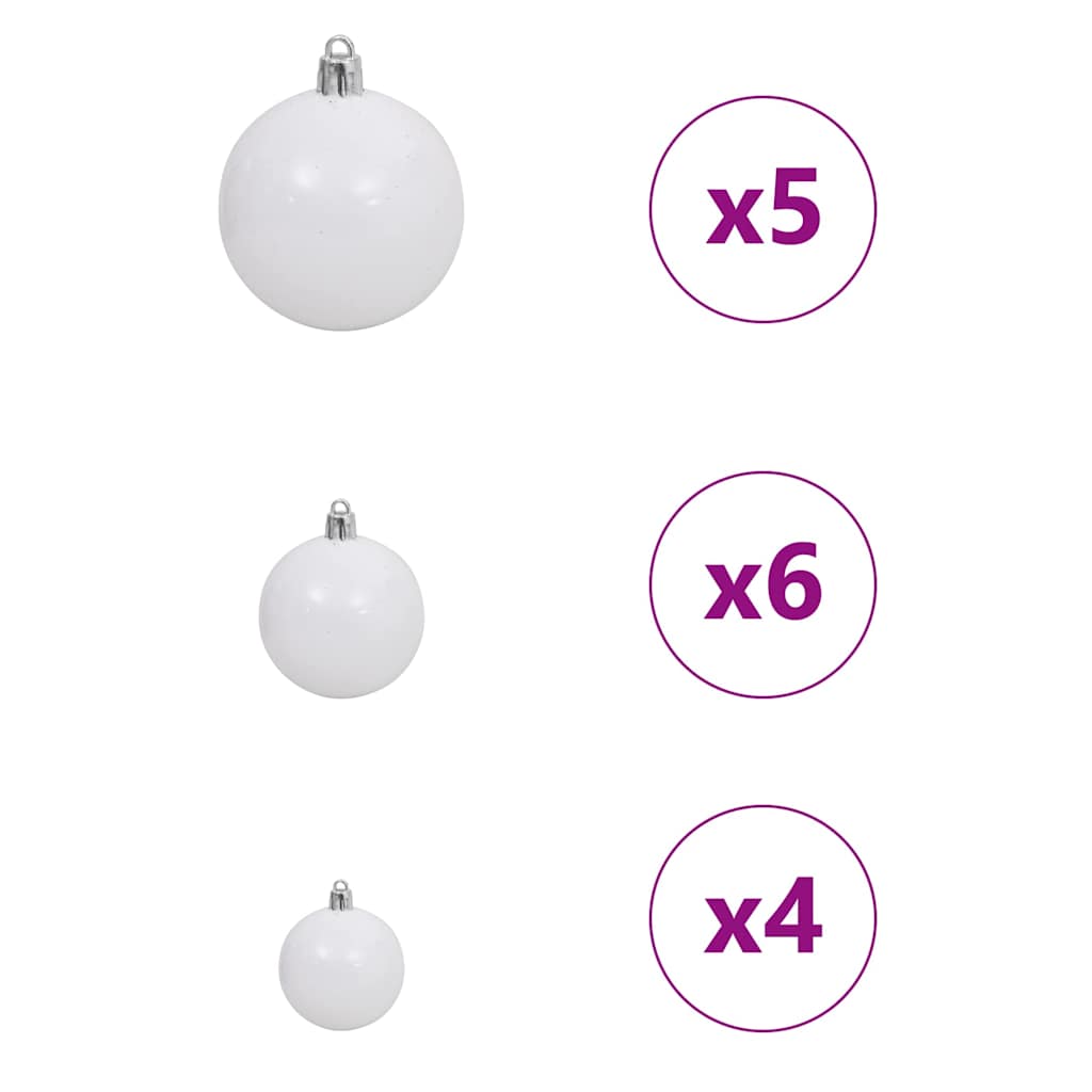 Juletre med 150 LED med stativ Hvit 120 cm PE og stål