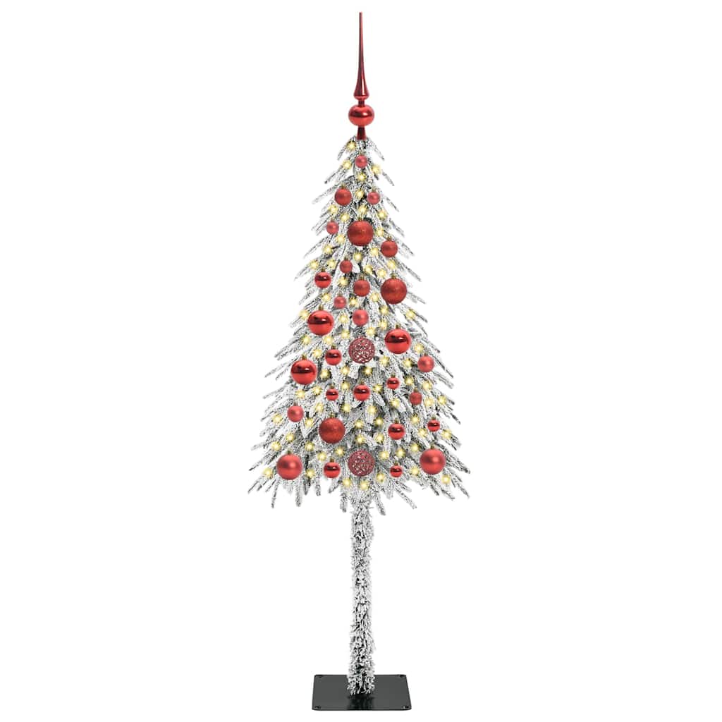 Juletre med 150 LED med stativ Hvit 120 cm PE og stål