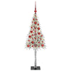 Juletre med 150 LED med stativ Hvit 120 cm PE og stål