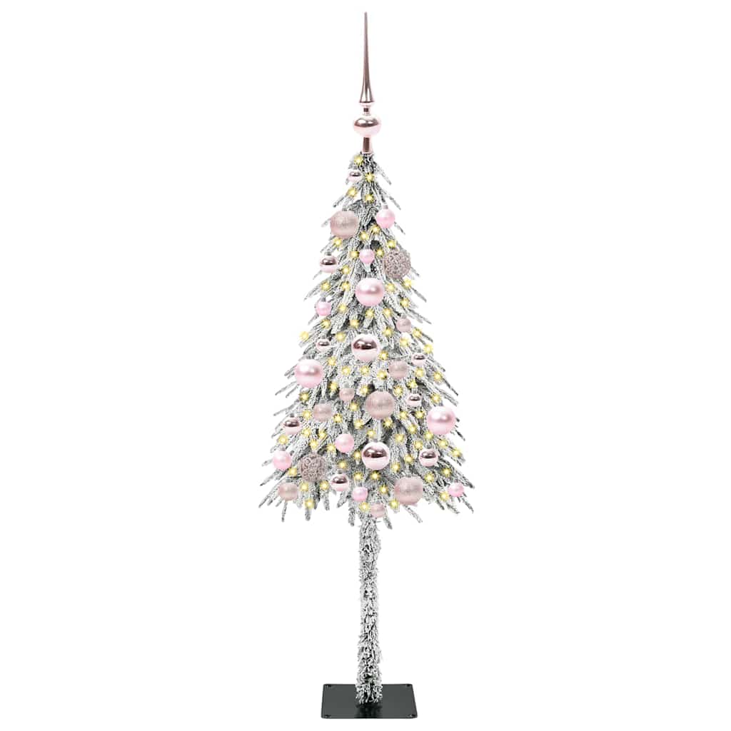 Juletre med 150 LED med stativ Hvit 120 cm PE og stål