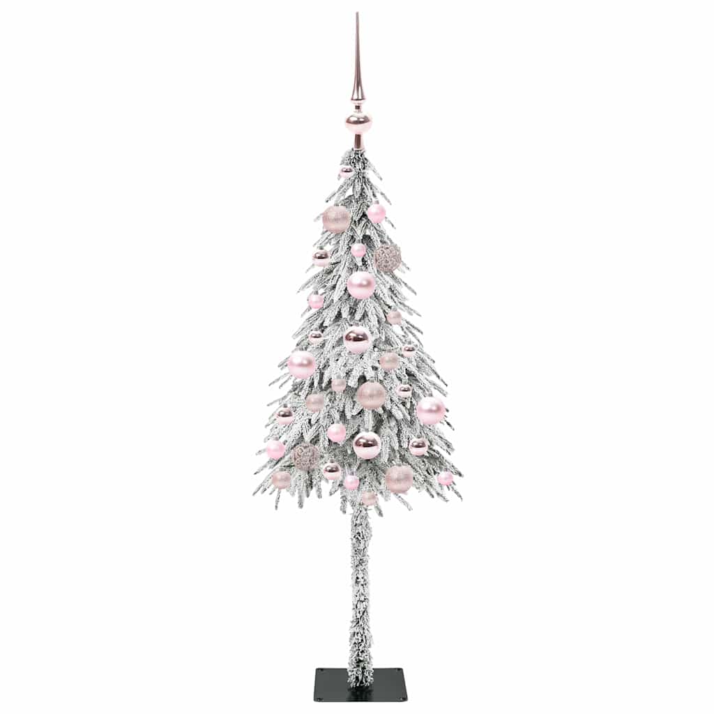 Juletre med 150 LED med stativ Hvit 120 cm PE og stål