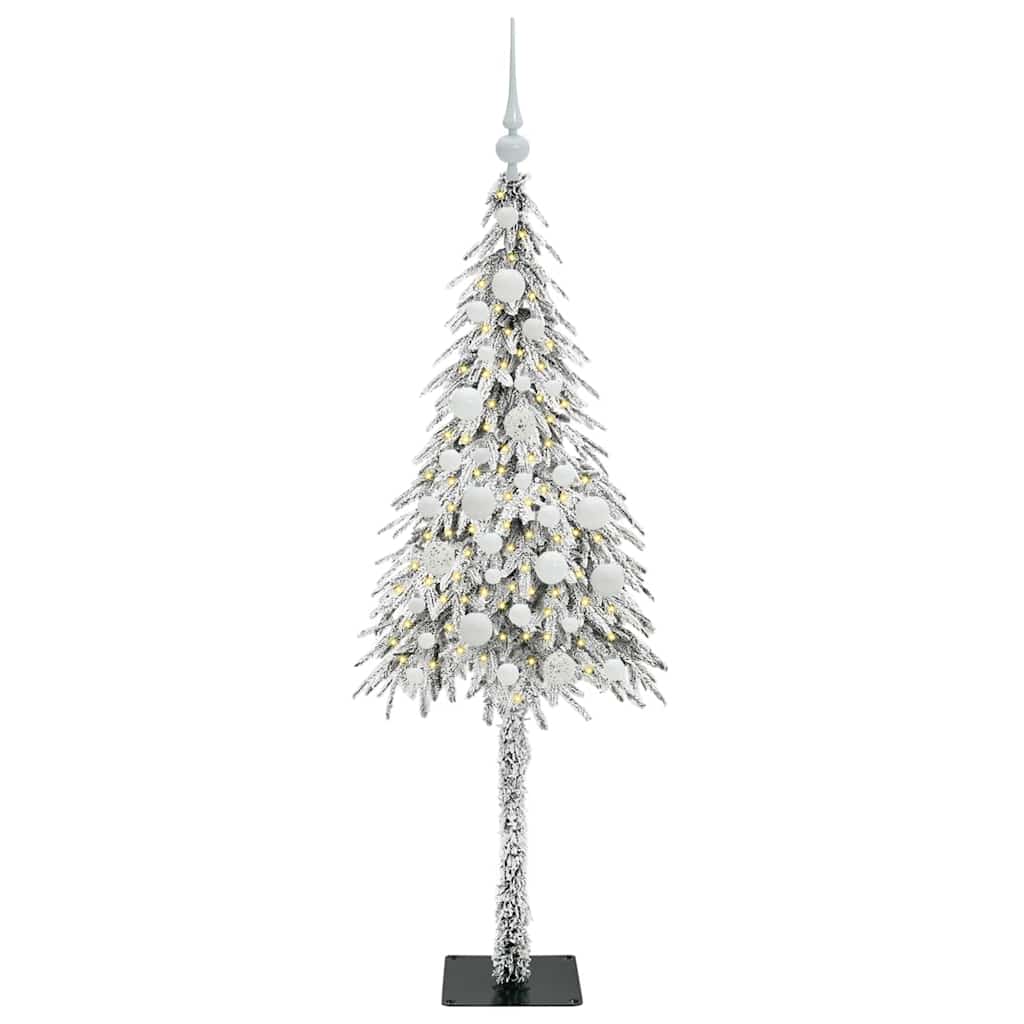 Juletre med 150 LED med stativ Hvit 120 cm PE og stål