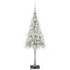 Juletre med 150 LED med stativ Hvit 120 cm PE og stål