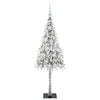 Juletre med 150 LED med stativ Hvit 120 cm PE og stål