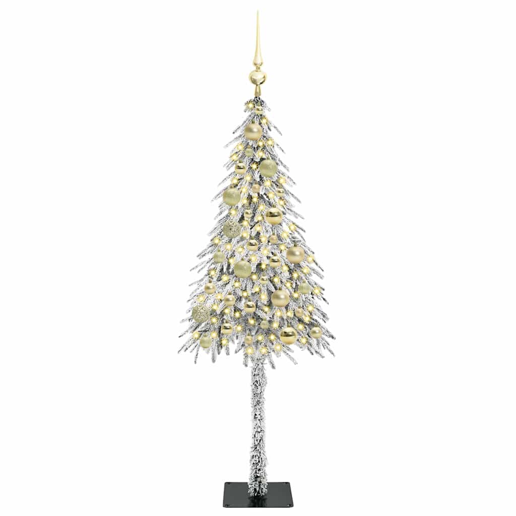 Juletre med 150 LED med stativ Hvit 120 cm PE og stål