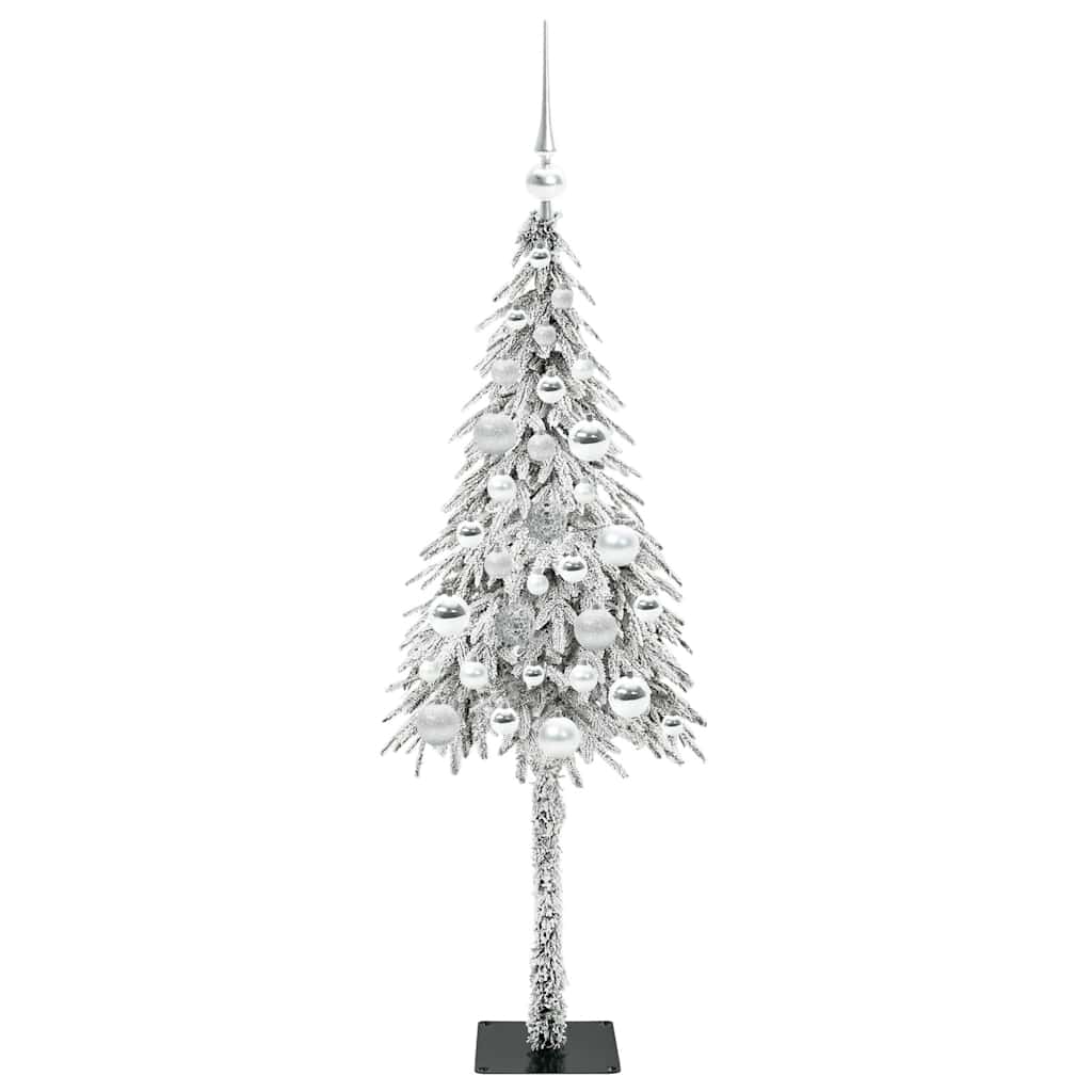 Juletre med 150 LED med stativ Hvit 120 cm PE og stål