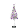 Juletre med 150 LED med stativ Hvit 120 cm PE og stål