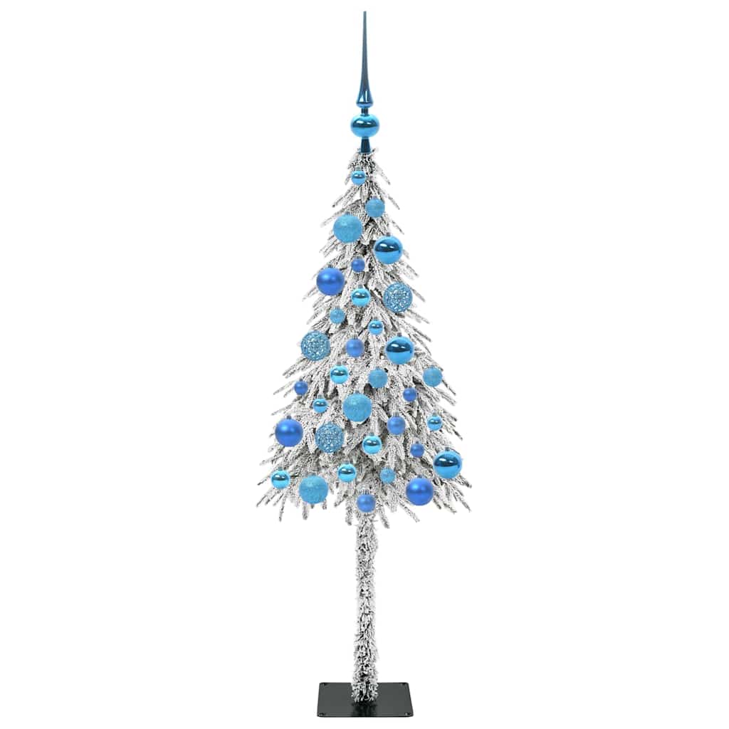 Juletre med 150 LED med stativ Hvit 120 cm PE og stål