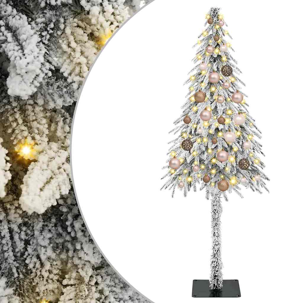 Juletre med 150 LED med stativ Hvit 150 cm PE og stål