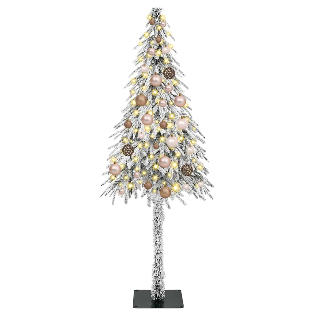 Juletre med 150 LED med stativ Hvit 150 cm PE og stål