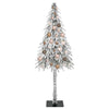 Juletre med 150 LED med stativ Hvit 150 cm PE og stål