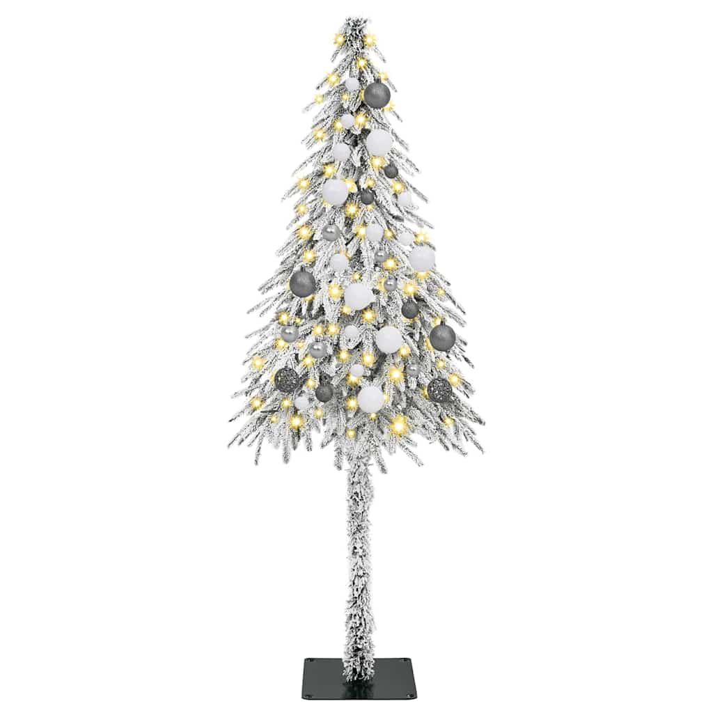 Juletre med 150 LED med stativ Hvit 150 cm PE og stål