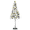 Juletre med 150 LED med stativ Hvit 150 cm PE og stål