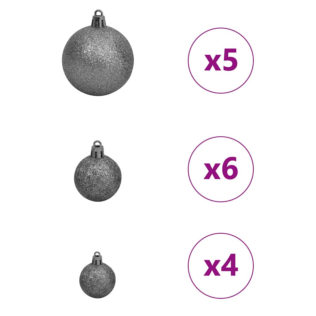 Juletre med 150 LED med stativ Hvit 150 cm PE og stål